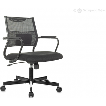 Кресло БЮРОКРАТ CH BALANCE-LOW ELASTIC-102 TW-11 сетка/ткань черный Кресло БЮРОКРАТ CH BALANCE-LOW ELASTIC-102 TW-11 сетка/ткань черный